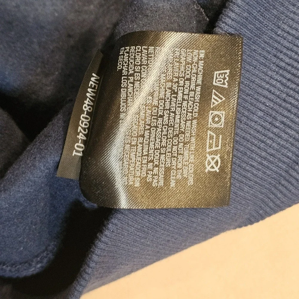 NWT RVCA Hoodie Mens Blue The Balance of Opposites Rays‎ Cotton Full Zip  Medium